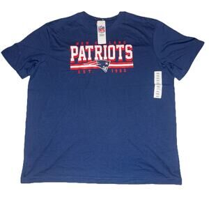 New England Patriots Shirt Men XXL Blue NFL Team Flying Elvis Short Sleeve